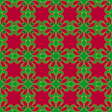 Tatar seamless pattern. Islamic tulip, floral geometry. Culture of the Tatar  Stock Illustration