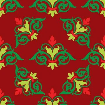 Tatar seamless pattern. Islamic tulip, floral geometry. Culture of the Tatar  Stock Illustration