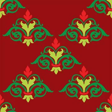 Tatar seamless pattern. Islamic tulip, floral geometry. Culture of the Tatar  Stock Illustration