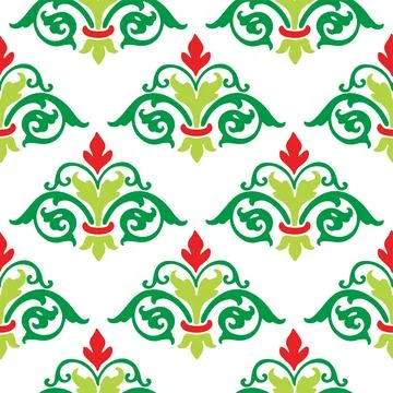 Tatar seamless pattern. Islamic tulip, floral geometry. Culture of the Tatar  Stock Illustration