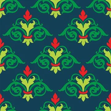 Tatar seamless pattern. Islamic tulip, floral geometry. Culture of the Tatar  Stock Illustration