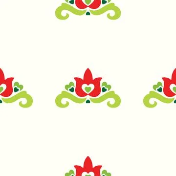Tatar seamless pattern. Islamic tulip, floral geometry. Culture of the Tata.. Stock Illustration