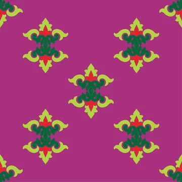 Tatar seamless pattern. Islamic tulip, floral geometry. Culture of the Tata.. 스톡 일러스트