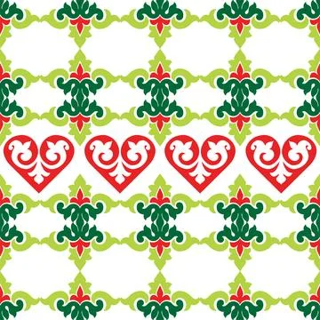 Tatar seamless pattern. Islamic tulip, floral geometry. Culture of the Tata.. Stock Illustration