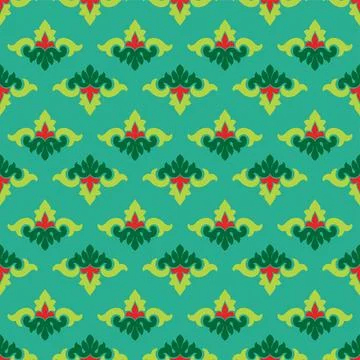 Tatar seamless pattern. Islamic tulip, floral geometry. Culture of the Tata.. Stock Illustration