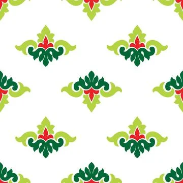 Tatar seamless pattern. Islamic tulip, floral geometry. Culture of the Tata.. Stockillustratie