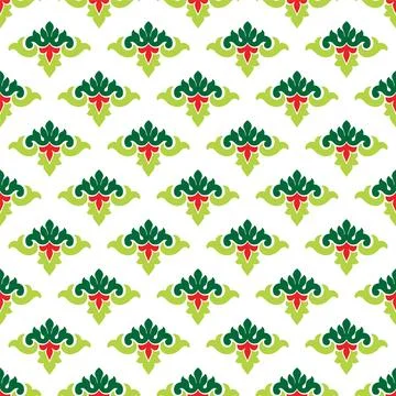 Tatar seamless pattern. Islamic tulip, floral geometry. Culture of the Tata.. Stock Illustration