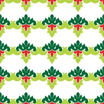 Tatar seamless pattern. Islamic tulip, floral geometry. Culture of the Tata.. Stock Illustration