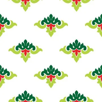 Tatar seamless pattern. Islamic tulip, floral geometry. Culture of the Tata.. Stock Illustration