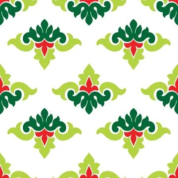 Tatar seamless pattern. Islamic tulip, floral geometry. Culture of the Tata.. Illustrazione stock