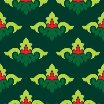 Tatar seamless pattern. Islamic tulip, floral geometry. Culture of the Tata.. Illustrazione stock