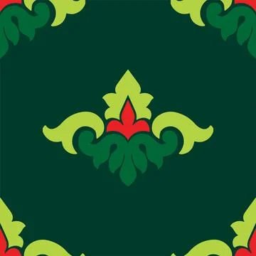 Tatar seamless pattern. Islamic tulip, floral geometry. Culture of the Tatar  Stock Illustration
