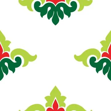 Tatar seamless pattern. Islamic tulip, floral geometry. Culture of the Tatar  Stock Illustration