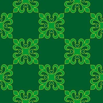 Tatar seamless pattern. Islamic tulip, floral geometry. Culture of the Tata.. Stockillustratie