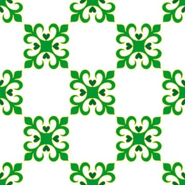 Tatar seamless pattern. Islamic tulip, floral geometry. Culture of the Tata.. Stock Illustration