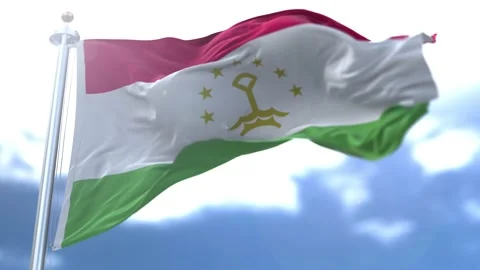 Tatarstan flag waving against the sky Vídeo Stock 164875875