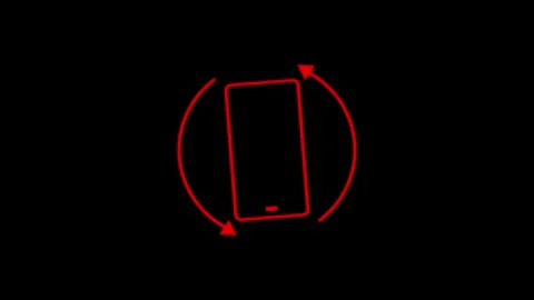 Tate mobile phone icon animation, transparent background,utline Icon Animat.. Stock Footage 309070516