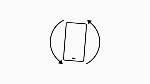 Tate mobile phone icon animation, transparent background,utline Icon Animat.. Stock Footage 309070521