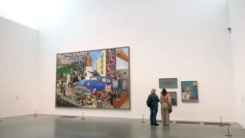 Tate Modern art gallery interior, London, UK Stock Footage 247067296
