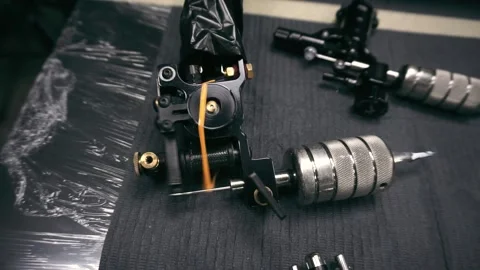 Tatoo machine Stock Footage 140393075