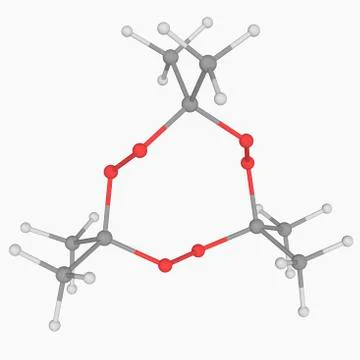 Tatp triacetone triperoxide molecule Stock Illustration