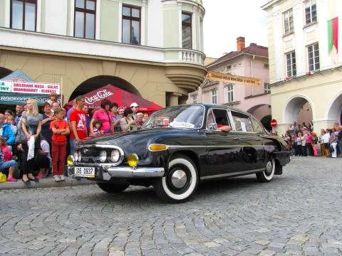 Tatra 603 model 1968 (2-603) during annual celebration of Novy Jicin Stock Photos