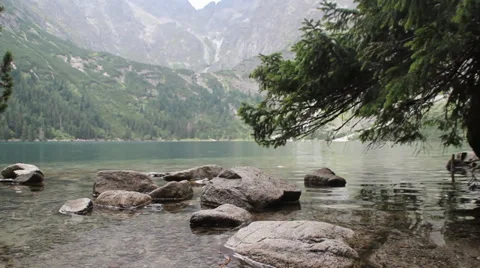 Tatra Mountain Lake Stock Footage 35925368