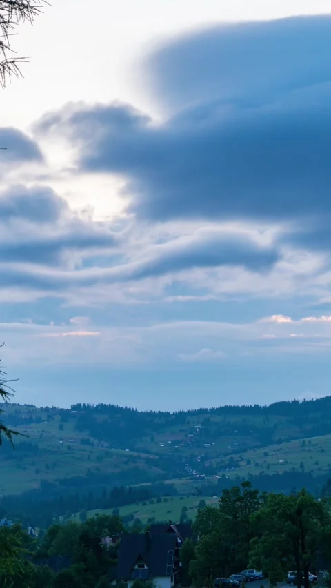 Tatra Mountain Splendor: Vibrant Summertime Dawn Time Lapse Video stock 309658841