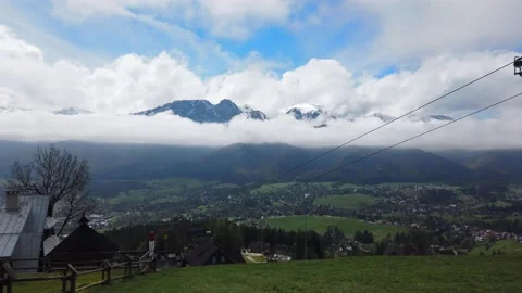 The Tatra Mountains are part of the Carpathian mountain chain in eastern Europe Stock Footage 130487538