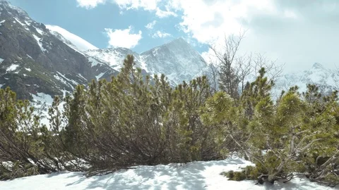 Tatra mountains, Zeleneho plesa valley, Maly Kezmarsky stit Stock Footage 109389449