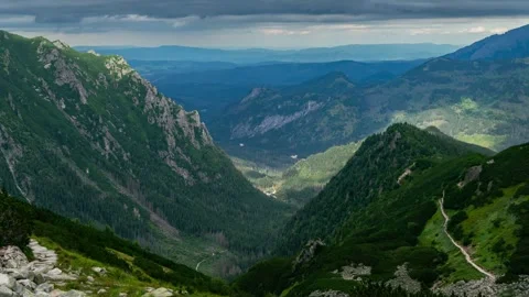 Tatra Range Dynamic Weather Transformation Timelapse Stock Footage 308190152