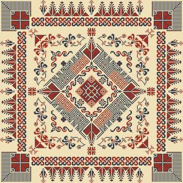 Tatreez pattern Stock Illustration