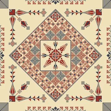 Tatreez pattern Stock Illustration