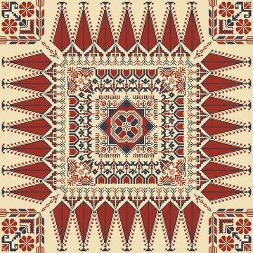 Tatreez pattern Stock Illustration
