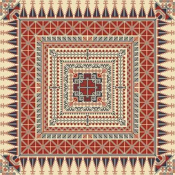 Tatreez pattern Stock Illustration