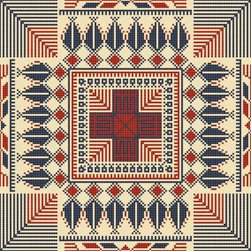Tatreez pattern Stock Illustration