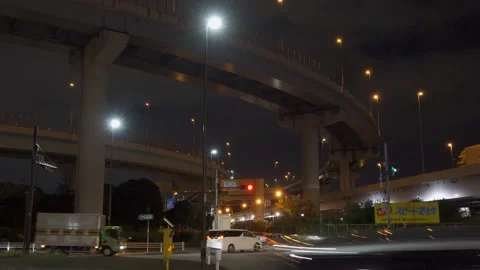Tatsumi Junction Night Stock Footage 147579516