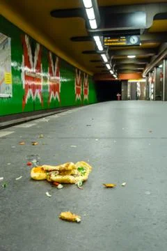 Tattered kepab in the subway Stock Photos