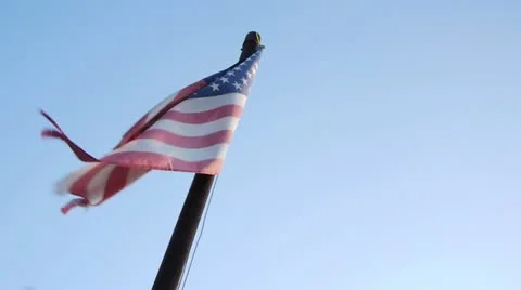 Tattered U.S. flag 스톡 동영상 10901428