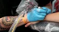Tattoo on the arm HD Footage