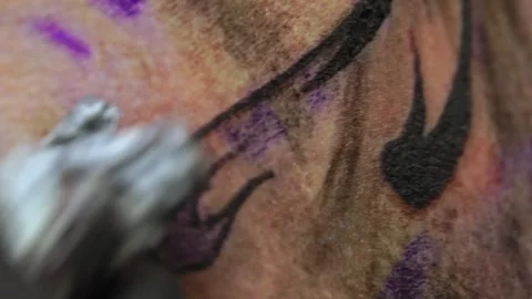 Tattoo Art: A Close-Up Perspective Video stock 288689315