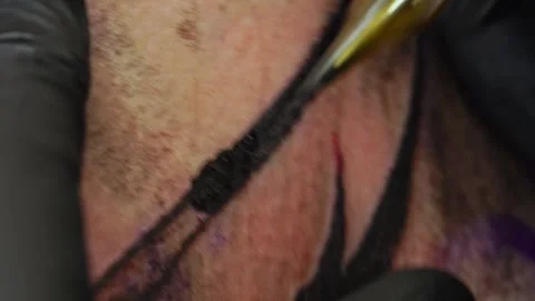 Tattoo Art: A Close-Up Perspective Video stock 288689346