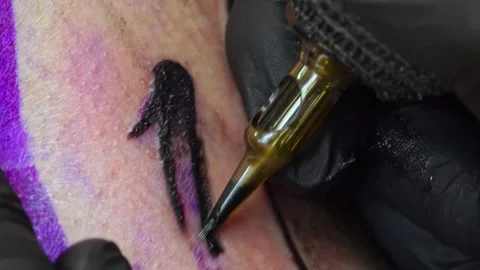 Tattoo Art: A Close-Up Perspective Video stock 288689373