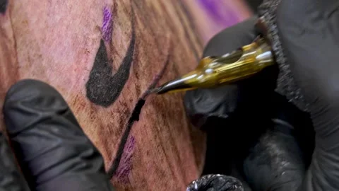 Tattoo Art: A Close-Up Perspective Video stock 288689437