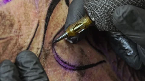 Tattoo Art: A Close-Up Perspective Video stock 288689568