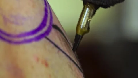 Tattoo Art: A Close-Up Perspective Video stock 288689803