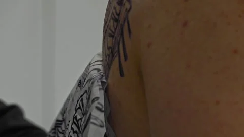 Tattoo Art: A Close-Up Perspective Video stock 288690064
