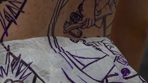 Tattoo Art: A Close-Up Perspective Video stock 288690104