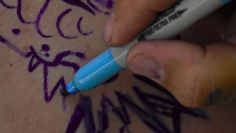 Tattoo Art: A Close-Up Perspective Video stock 288690150