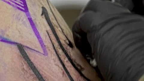 Tattoo Art: A Close-Up Perspective Stock Footage 288690252
